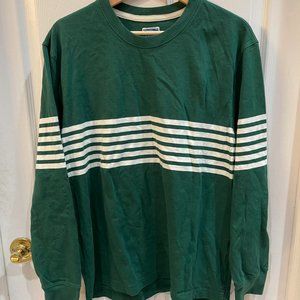 J. Crew Long-sleeve T-Shirt (Rugby Style), Medium, Green